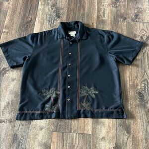 Havana Jacks Cafe Men’s Hawaiian Button-Up  Shirt Black Brown Size XXL